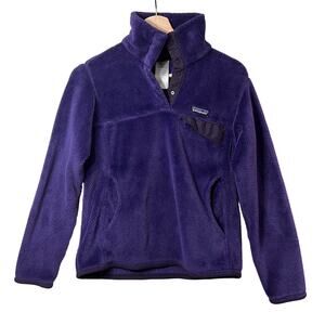 Patagonia Re-Tool Snap-T Pullover Violetti Tempest Purple X-Dye Fleece Sweater